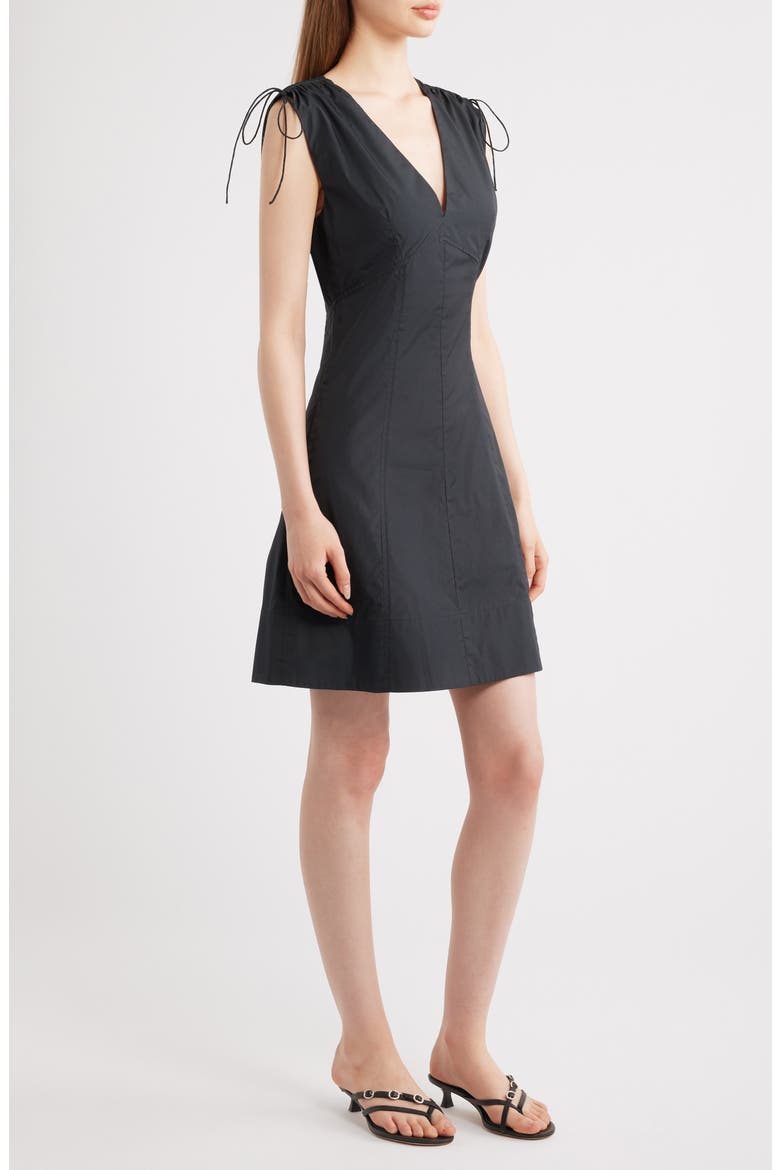 Emmet Tie Shoulder Sleeveless Fit & Flare Dress, Alternate, color, BLACK