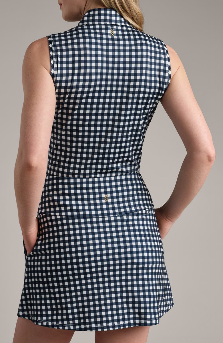 Rhone Court Gingham Sleeveless Polo, Alternate, color, 