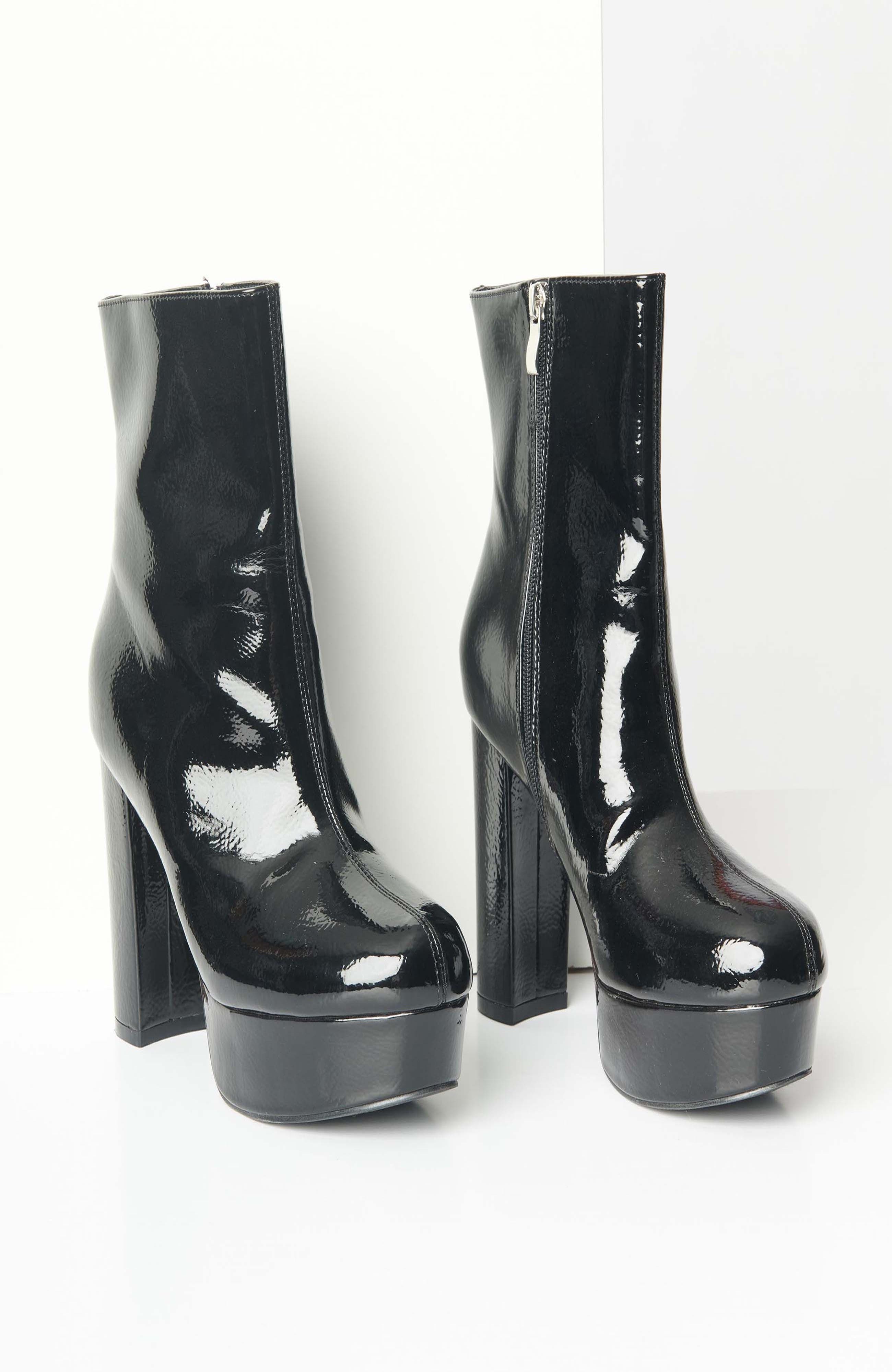 Unique Vintage Platform Heel Ankle Boots, Alternate, color, 
