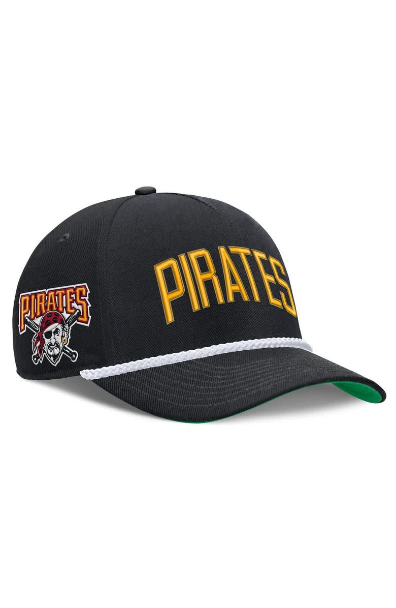 Nike Men's Nike Black Pittsburgh Pirates Cooperstown Collection Rise Adjustable Hat, Main, color, Black
