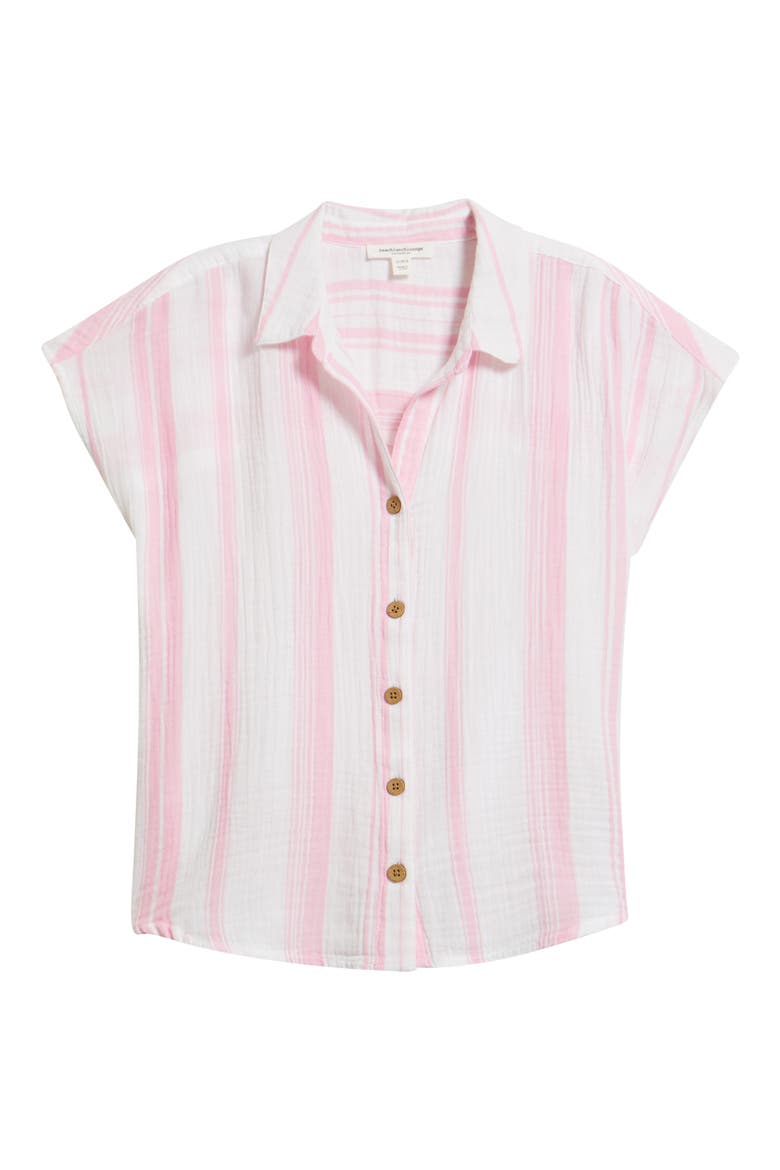 Gem Stripe Shirt, Alternate, color, CALAMINE