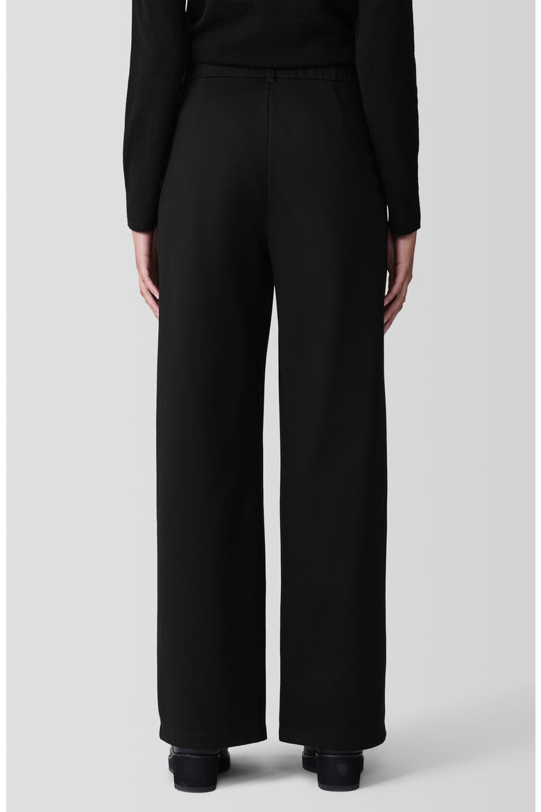 Washable Flex Ponte Wide Leg Pants, Alternate, color, BLACK