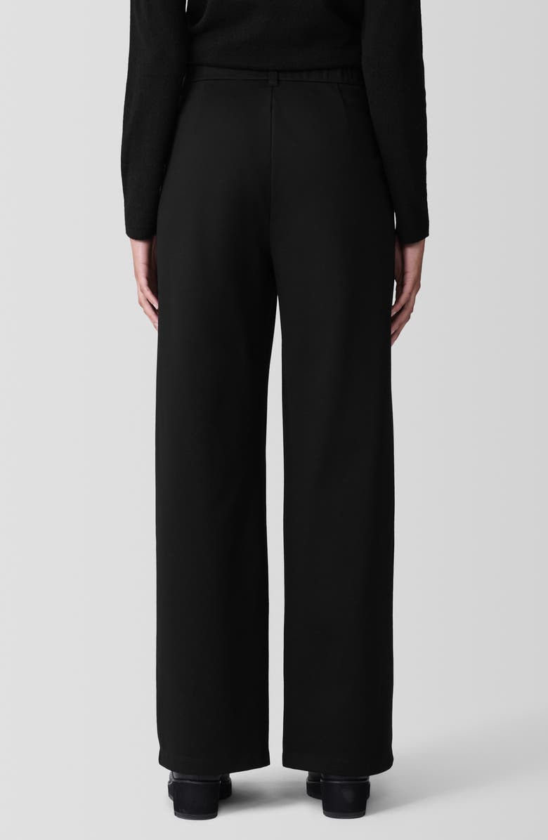 Eileen Fisher Washable Flex Ponte Wide Leg Pants, Alternate, color, Black