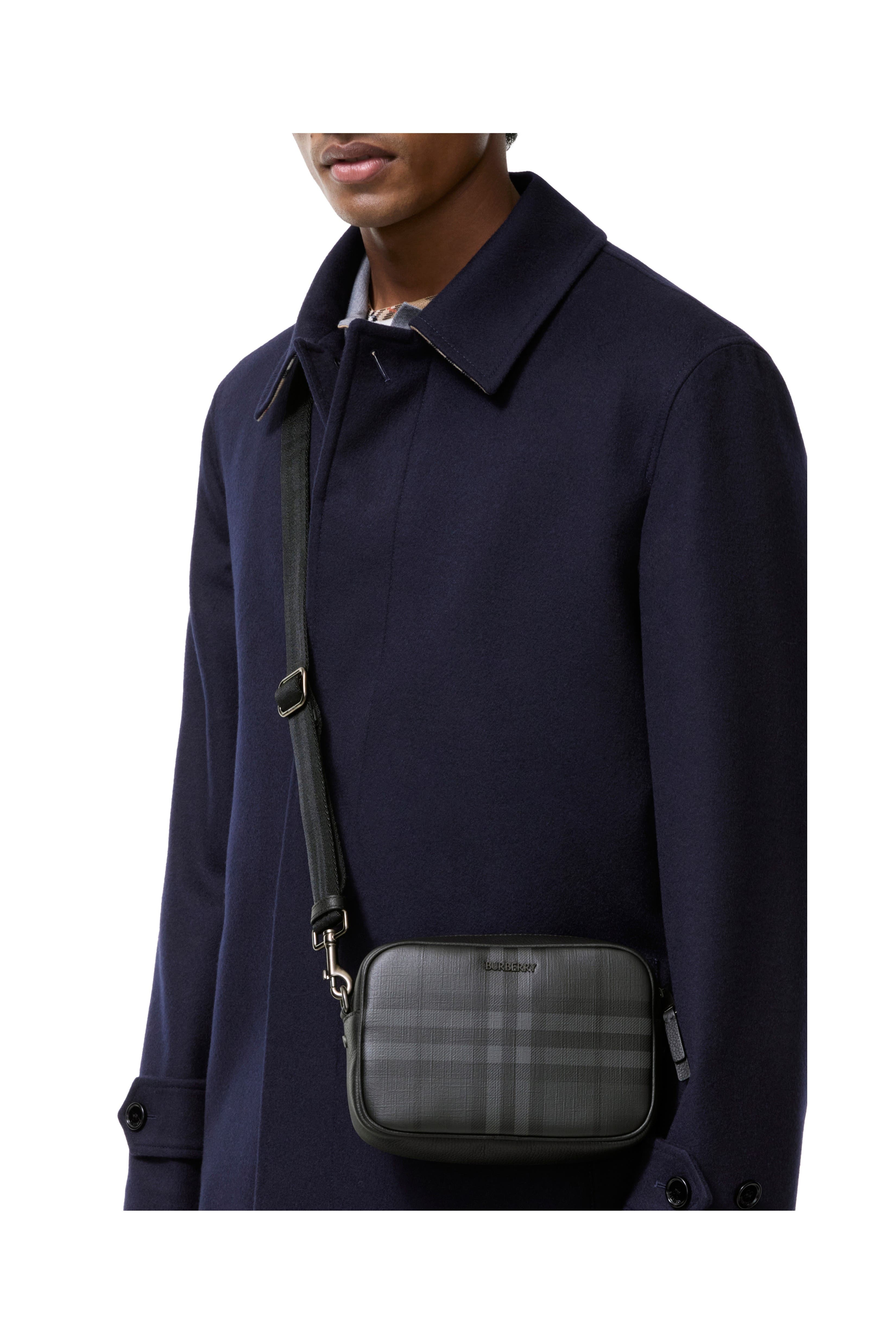 Mini City Check Crossbody Bag, Alternate, color, Iron grey
