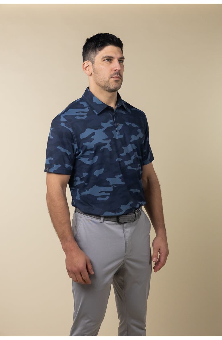ASHWORTH GOLF Midnight Camo Polo, Alternate, color, Midnight