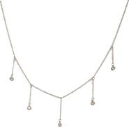 DLORIA Drop Necklace with Five Cubic Zirconia Stone