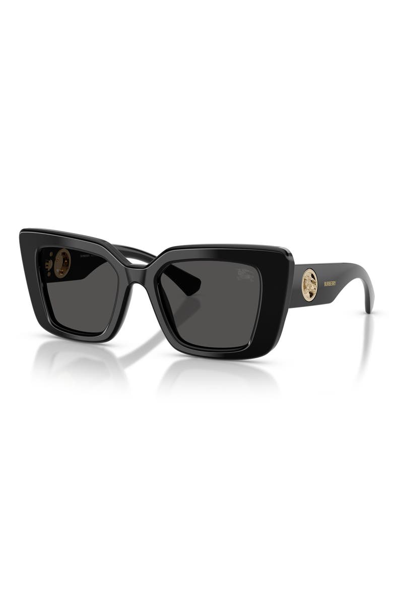 51mm Cat Eye Sunglasses, Alternate, color, BLACK / DARK GREY