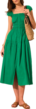 MINT VELVET Cotton Scoop Neck Midi Dress