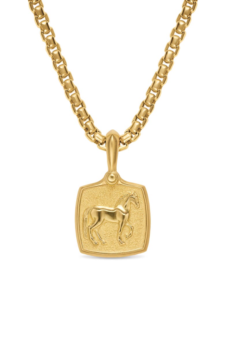Petrvs Horse Amulet in 18K Yellow Gold, 15.8mm, Alternate, color, GOLD