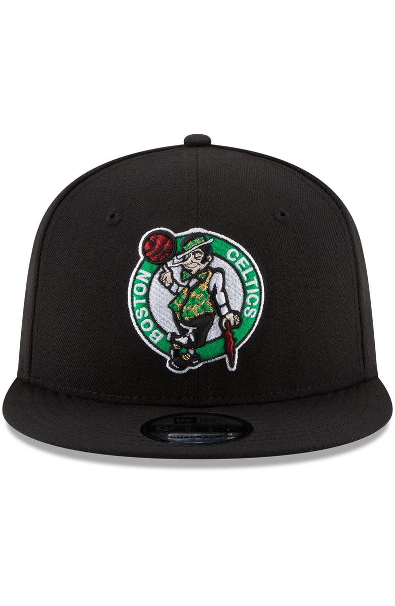 New Era Men's New Era Black Boston Celtics Official Team Color 9FIFTY Snapback Hat, Alternate, color, Black