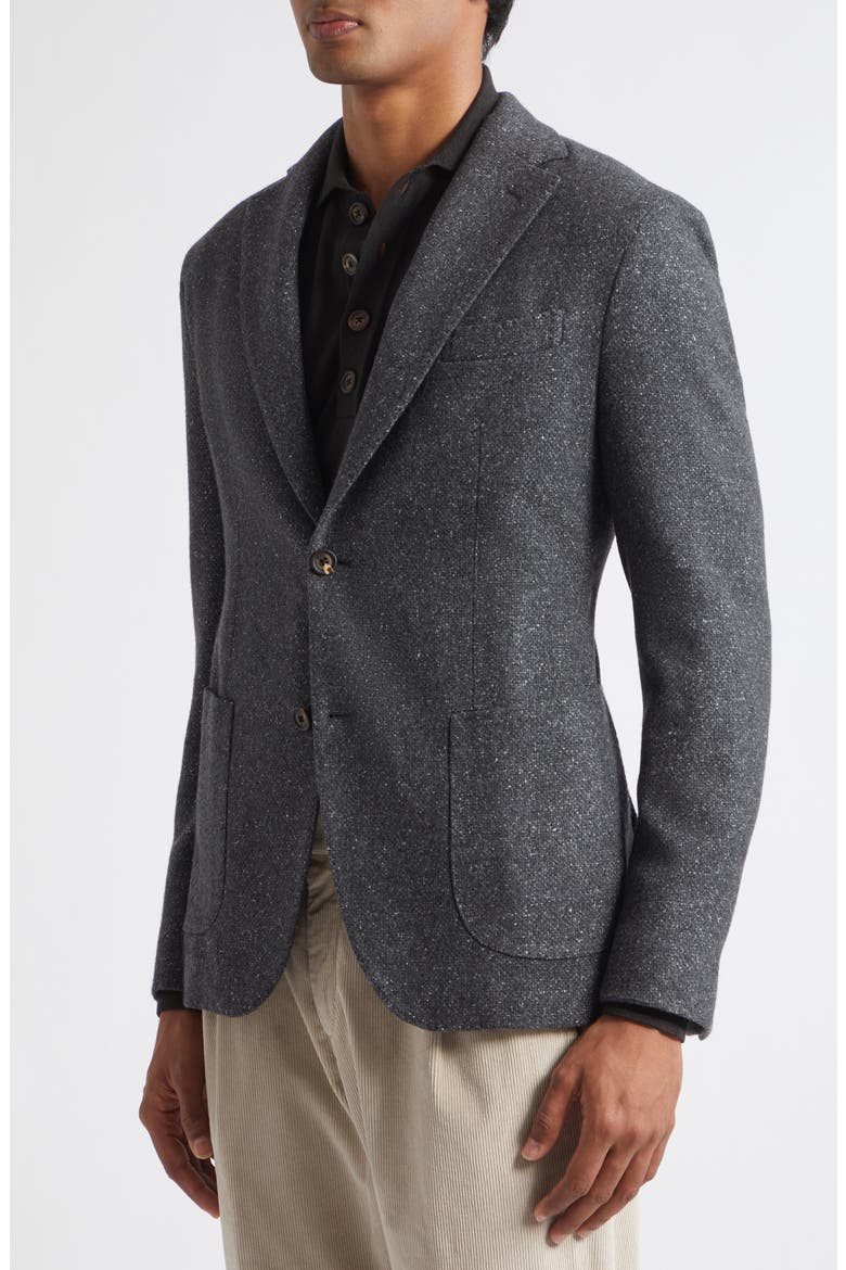 Single Breasted Soft Slim Fit Jacket, Alternate, color, 15 CHARCOAL