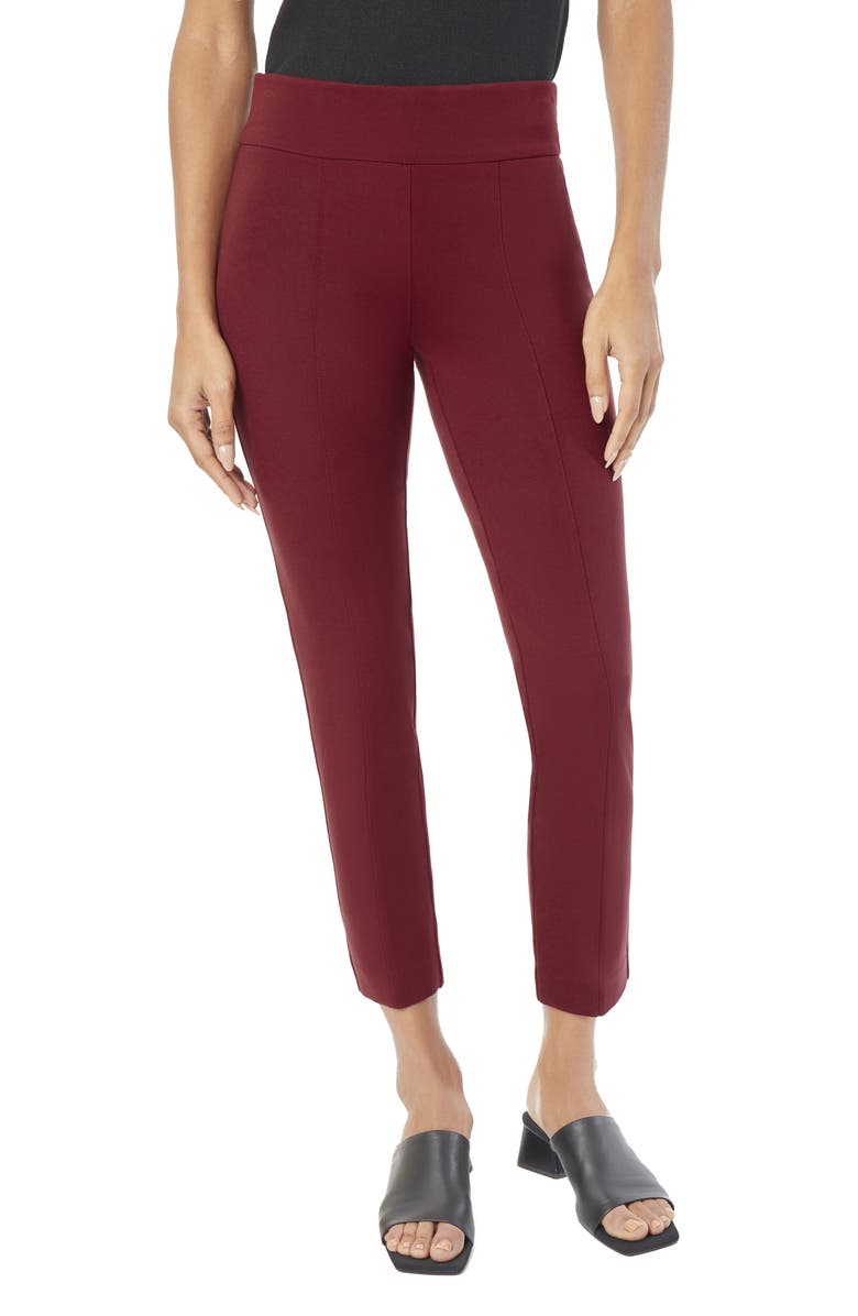 Jones New York Compression Pull-On Pants, Main, color, Bordeaux