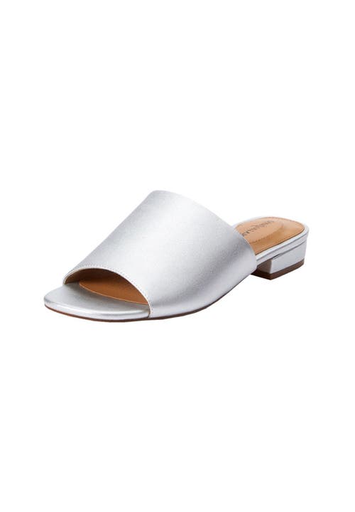Comfortview The Sola Slip On Mule In Silver