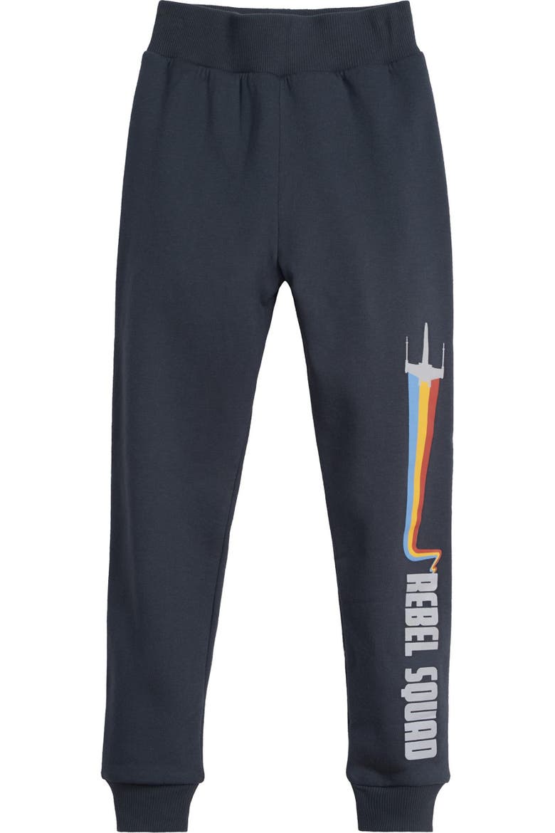 2-Piece Fleece Hoodie and Jogger Set, Alternate, color, Heather Grey Navy