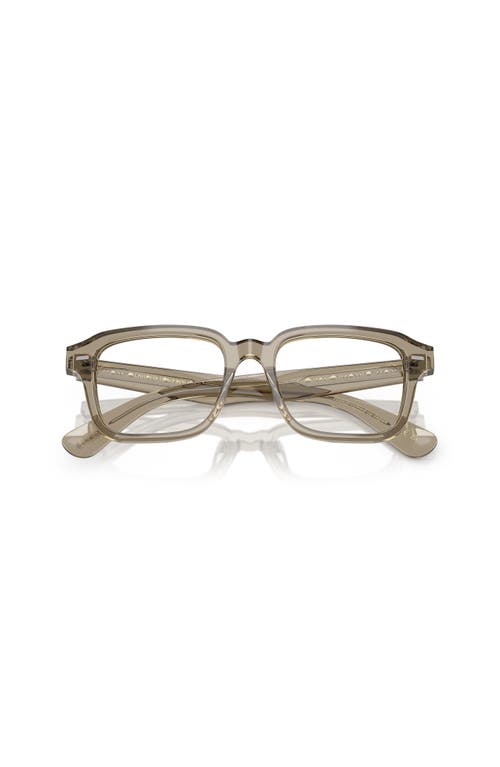 Oliver Peoples 51mm Rectangle Optical Glasses In Brown