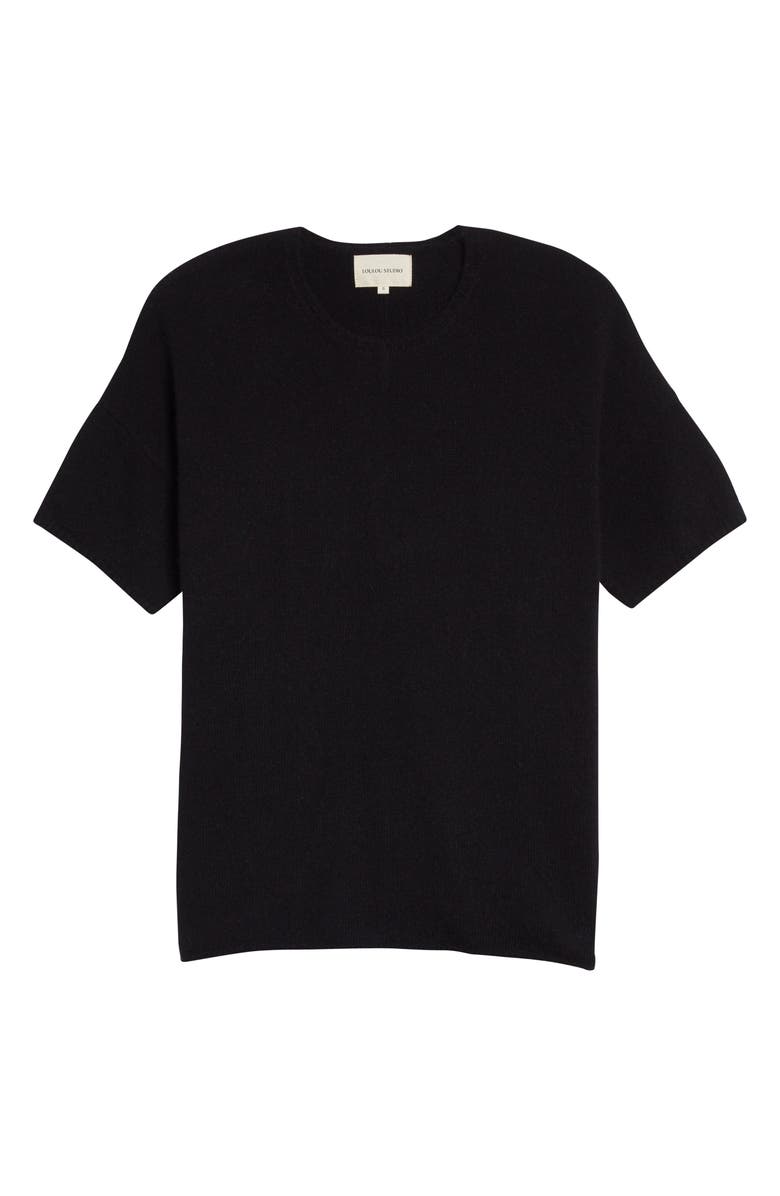 LOULOU DE SAISON Loulou Studio Izaro Oversize Wool Blend Short Sleeve Sweater, Alternate, color, 