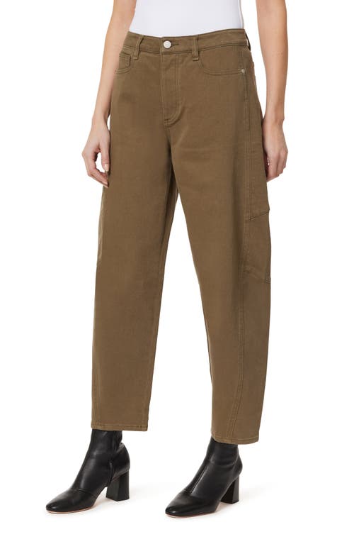 Habitual High Waist Crop Barrel Leg Jeans In Green