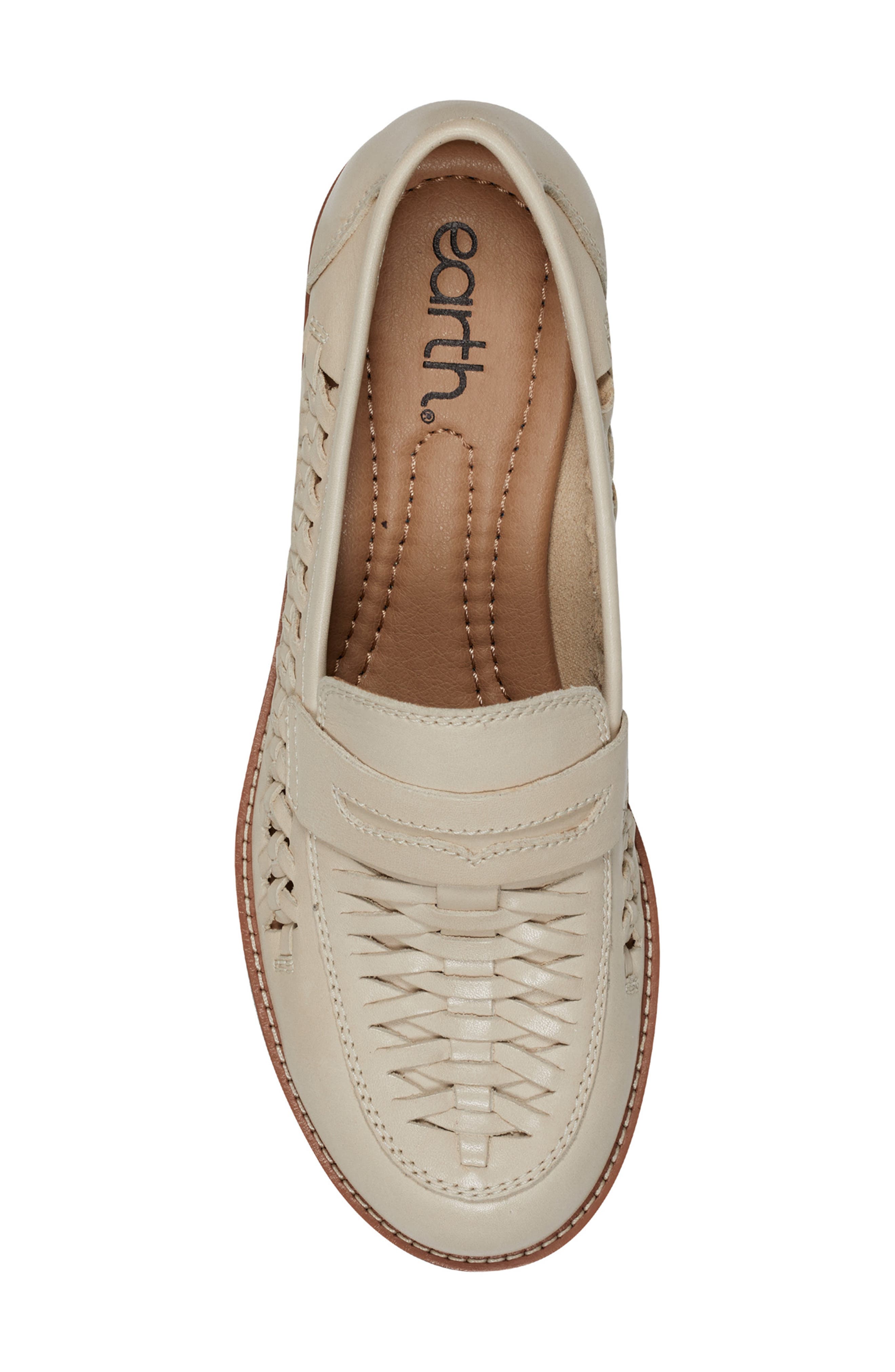 Earth<sup>®</sup> Ela Woven Penny Loafer, Alternate, color, Ivory