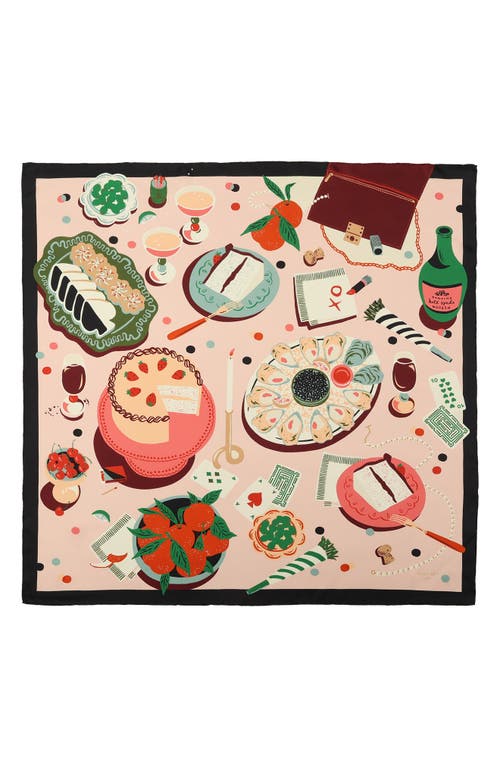 Kate Spade New York Festive Party Square Silk Scarf In Multi