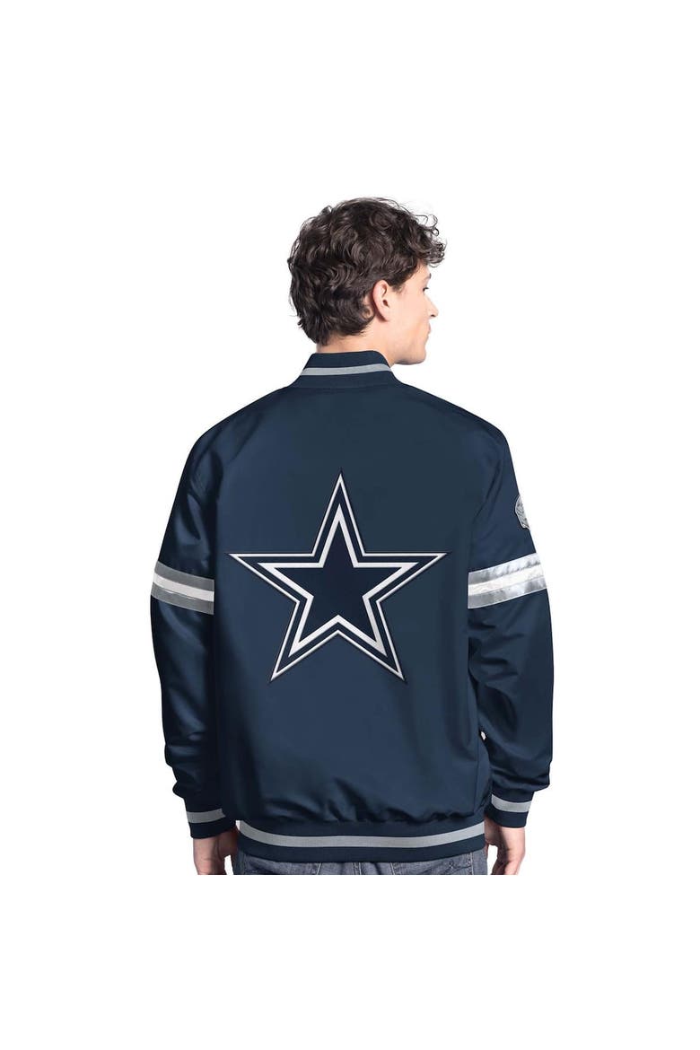 Men's G-III Sports by Carl Banks  Navy Dallas Cowboys Scout Full-Snap Varsity Jacket, Alternate, color, Navy