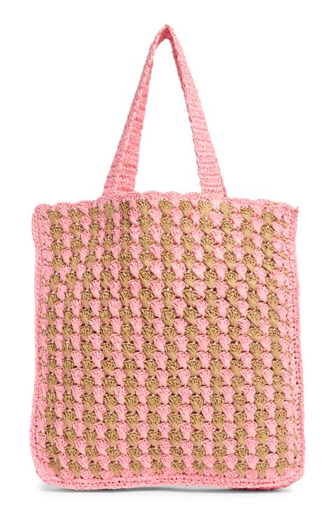 Two-Tone Crochet Tote Bag
