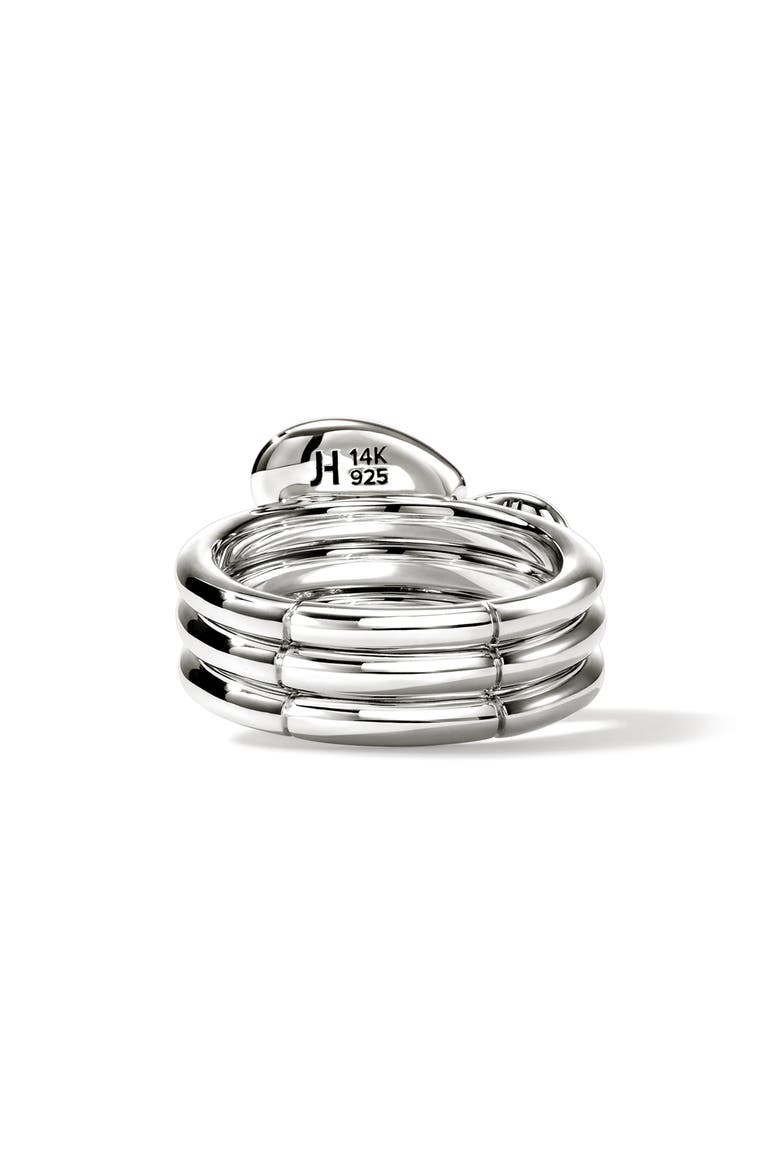 Surf Pebble Set of 3 Stacking Rings, Alternate, color, SILVER AND GOLD