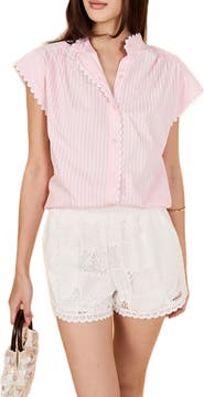 English Factory Stripe Rickrack Top