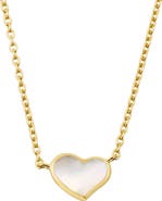 Jan Leslie Single Heart 18" Necklace Set In Sterling Silver With 18K Gold Overlay