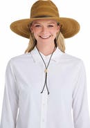 Coolibar Women's Tempe Sun Hat with Chin Cord, UPF 50+ Sun Protection