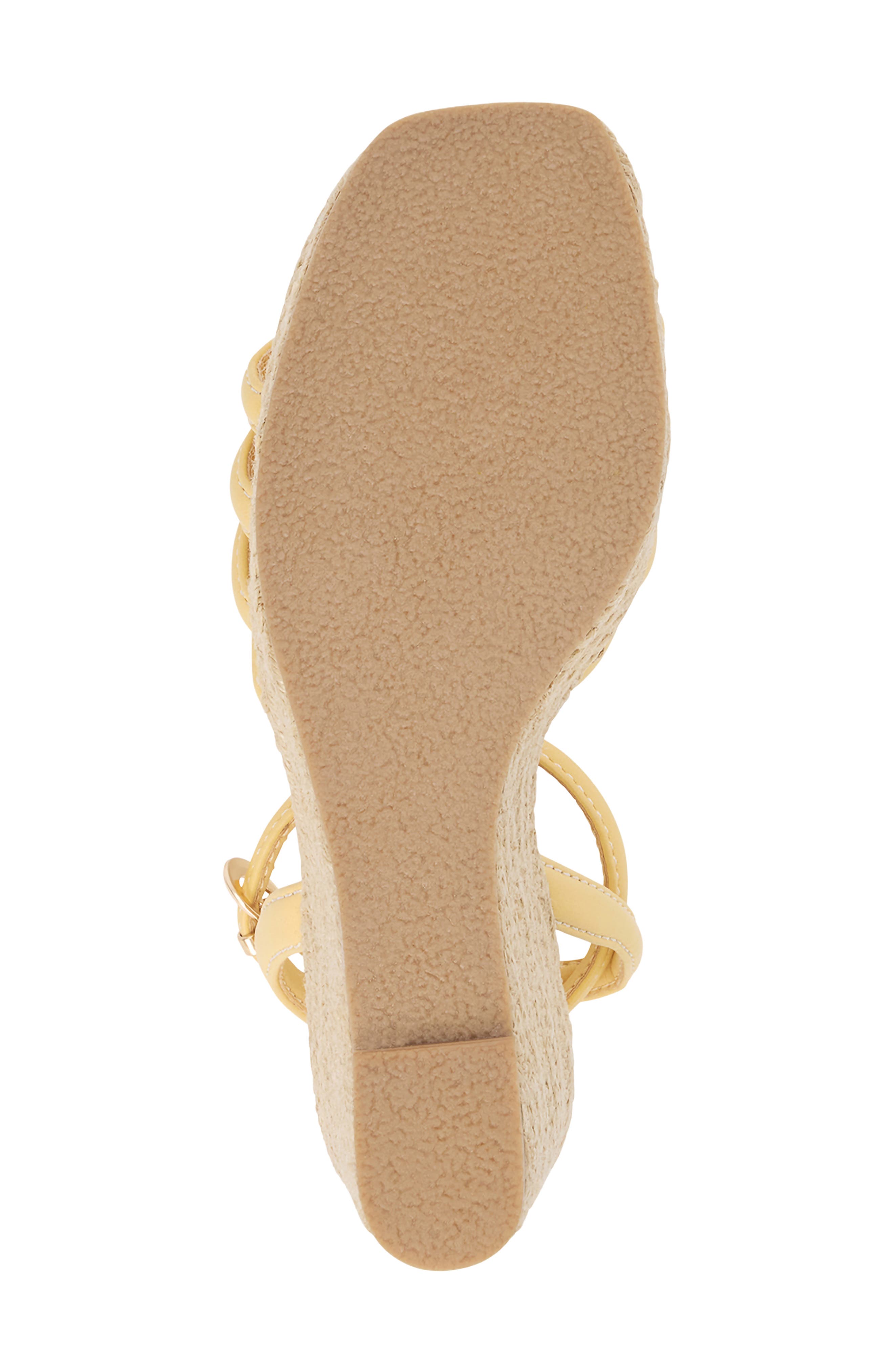 Sunnie Espadrille Ankle Strap Platform Wedge Sandal, Alternate, color, BUTTER