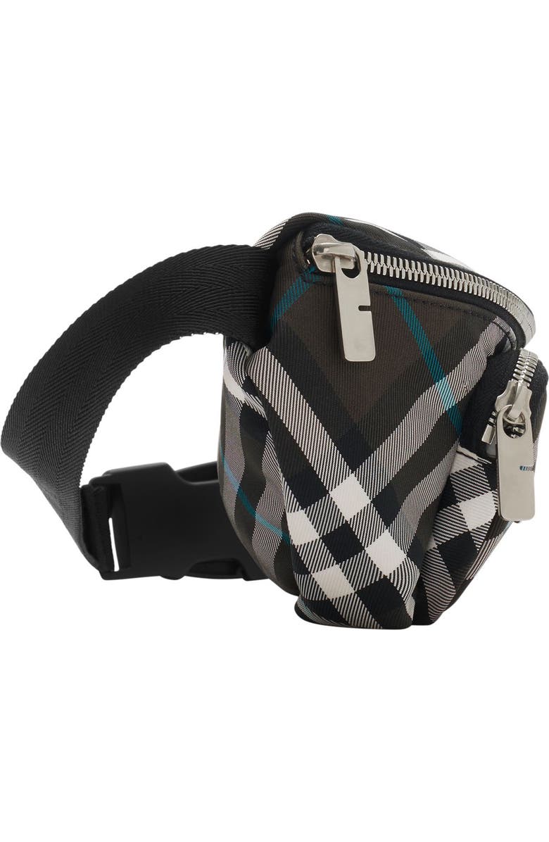 Burberry Small Check Equestrian Knight Belt Bag, Alternate, color,
