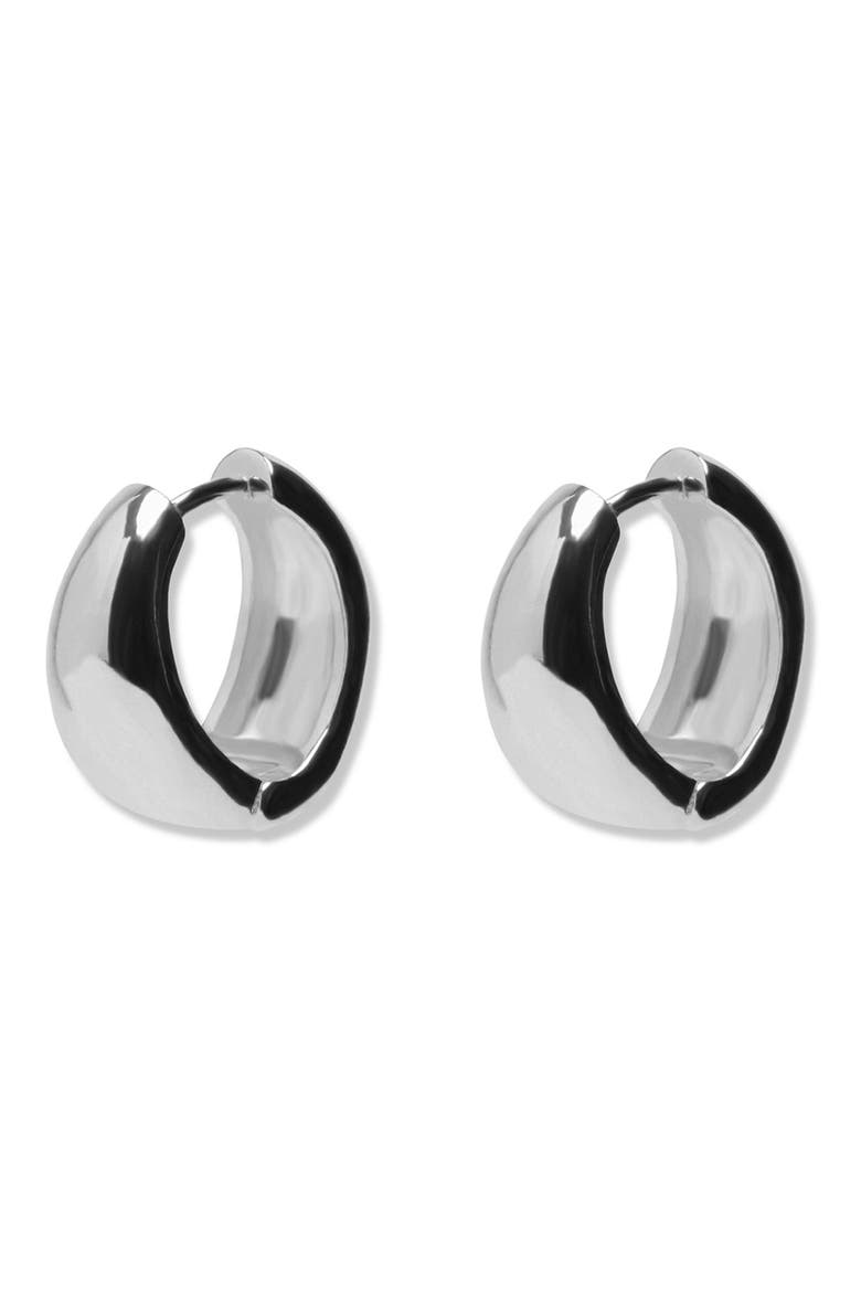 Bold Hoop Earrings, Main, color, SILVER