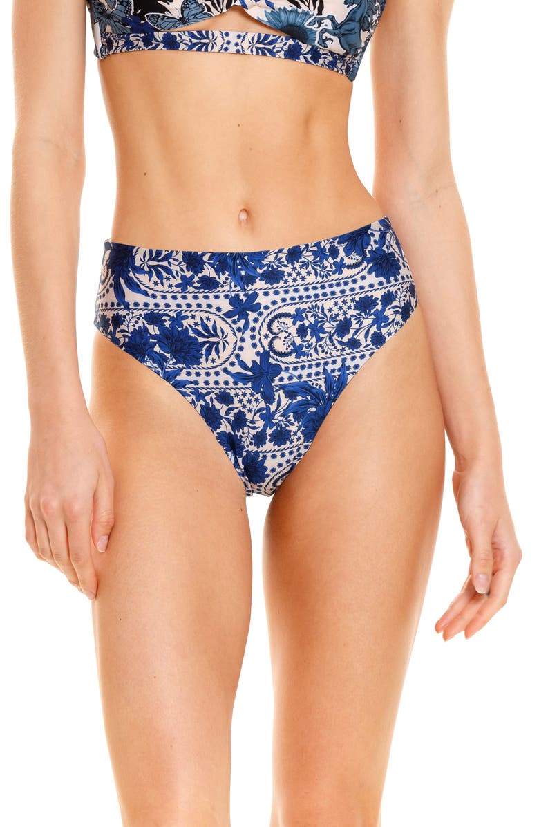 Agua Bendita Penelope High Waist Bikini Bottoms, Alternate, color, 