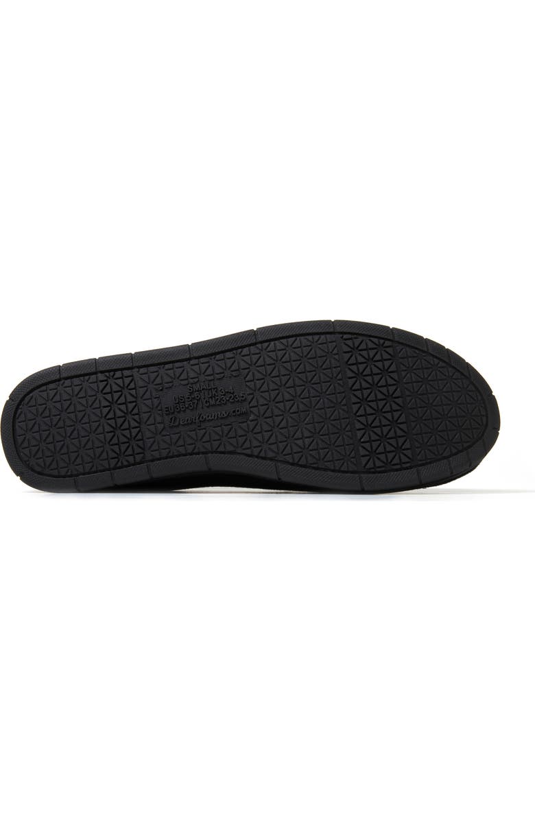 DEARFOAMS Rachel Velour Closed Back Slipper, Alternate, color, Black
