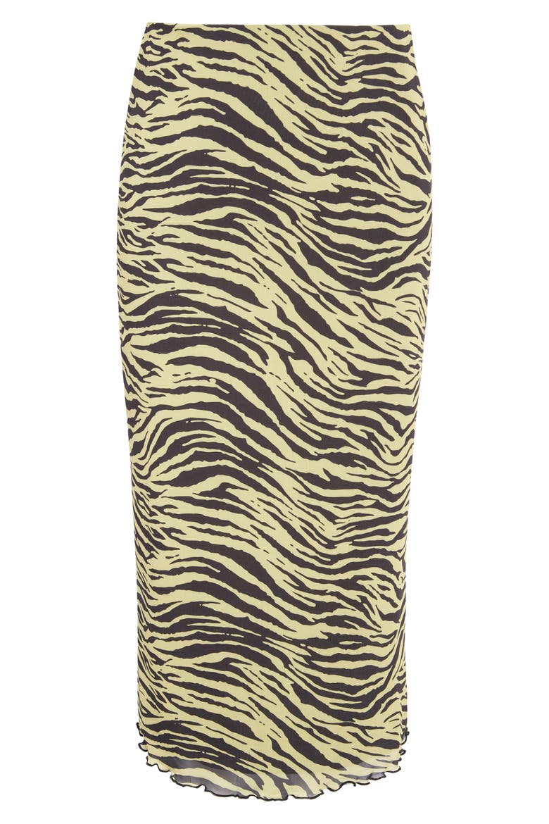 Zebra Print Skirt, Alternate, color, BLACK