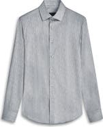 Bugatchi James OoohCotton® Chambray Print Button-Up Shirt