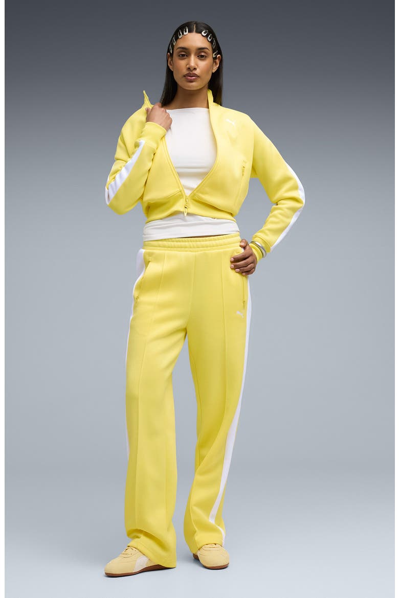 T7 Always On Straight Leg Track Pants, Alternate, color, LEMON MERINGUE