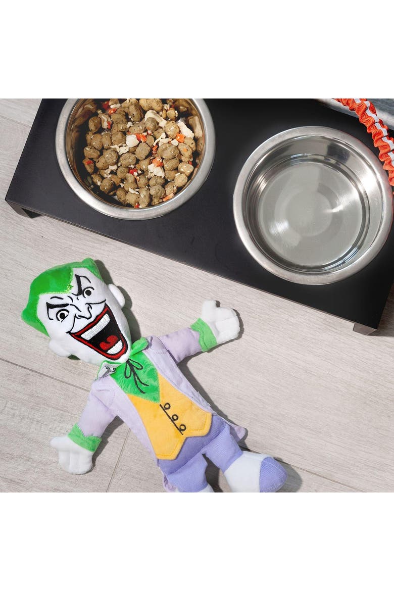 DC Comics The Joker 13 Inch Plush Squeaker Dog Chew Toy, Alternate, color, Multi-Color