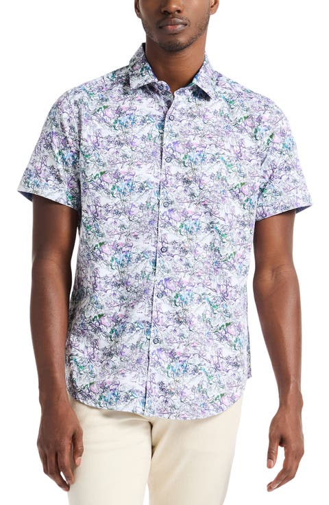 Crawford Short Sleeve Cotton Button-Up Shirt