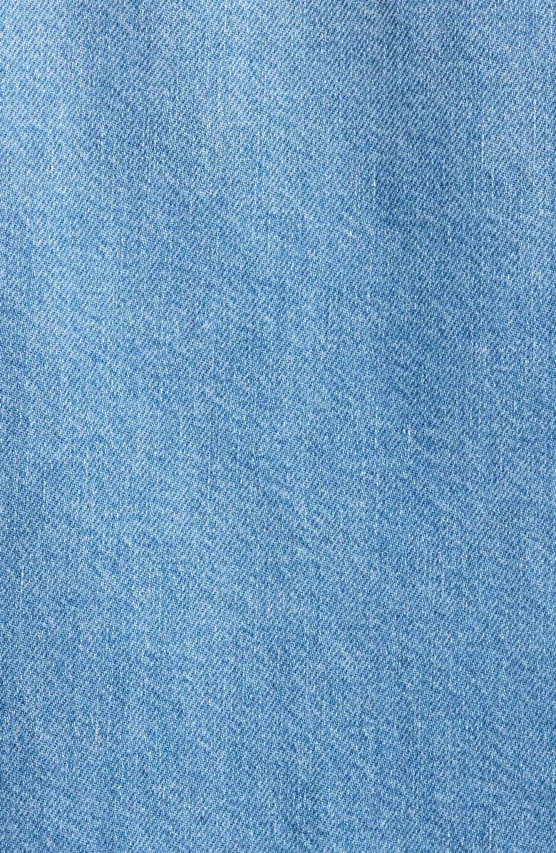 FRAME Relaxed Fit Distressed Denim Snap-Up Shirt, Alternate, color, Voltage