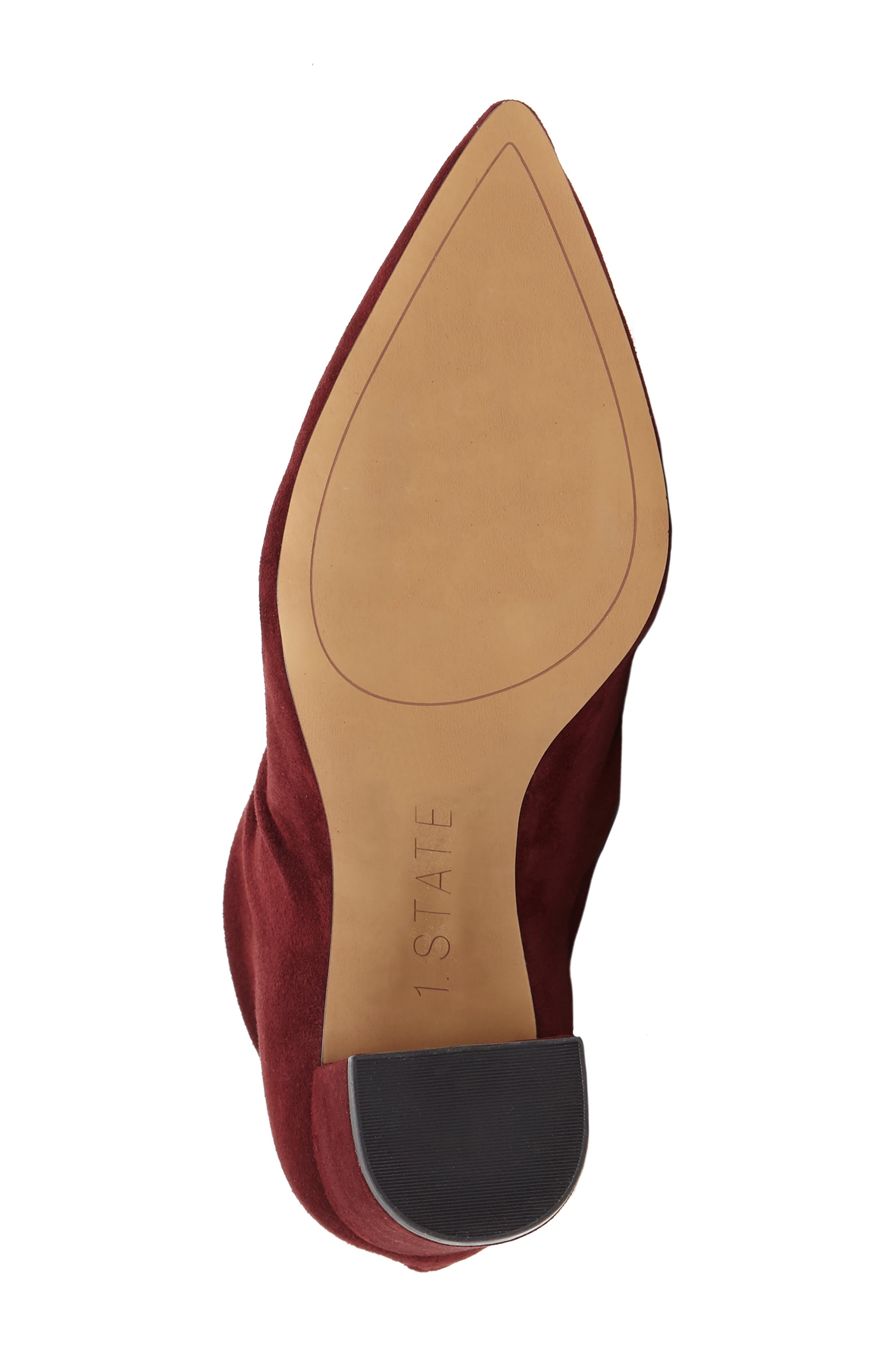 Saydie Bootie, Alternate, color, WINE SUEDE