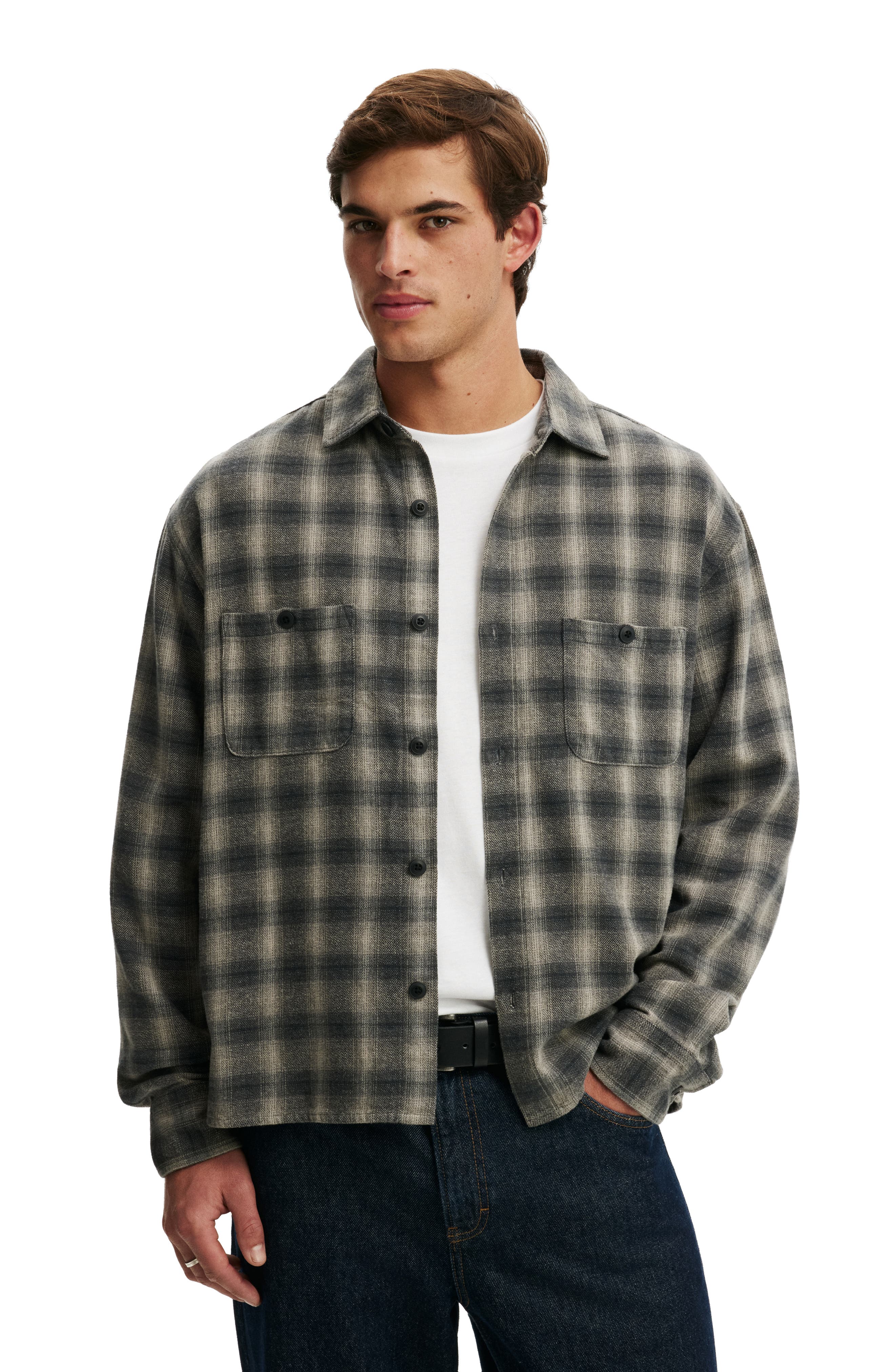 selected Charcoal Ombre Check