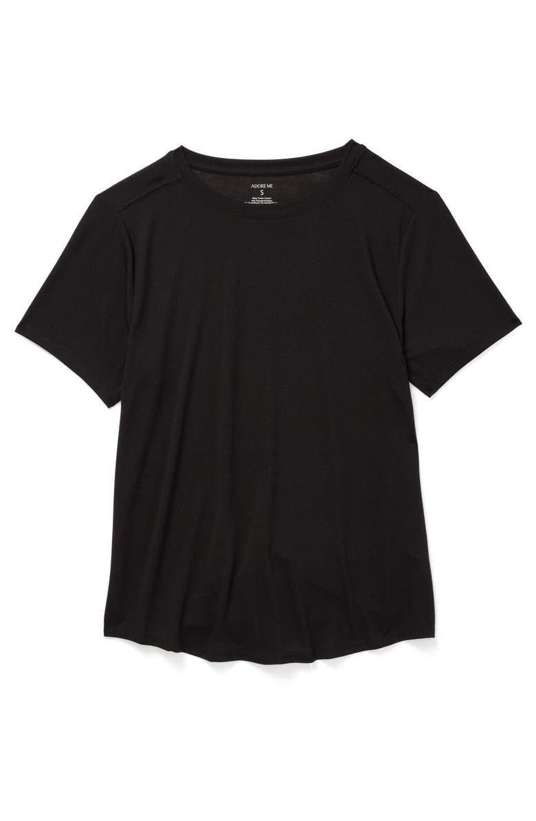 Adore Me Molly Soft Jersey T-Shirt, Alternate, color, Dark Black