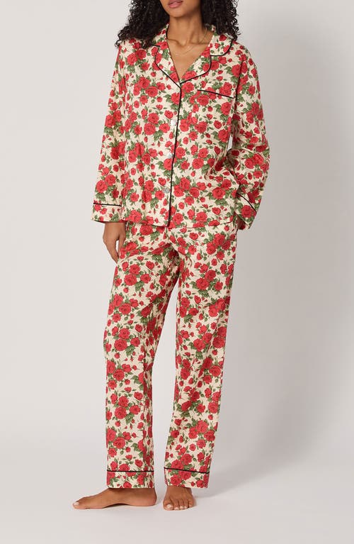 Bedhead Pajamas Floral Print Long Sleeve Cotton Jersey Pajamas In Multi
