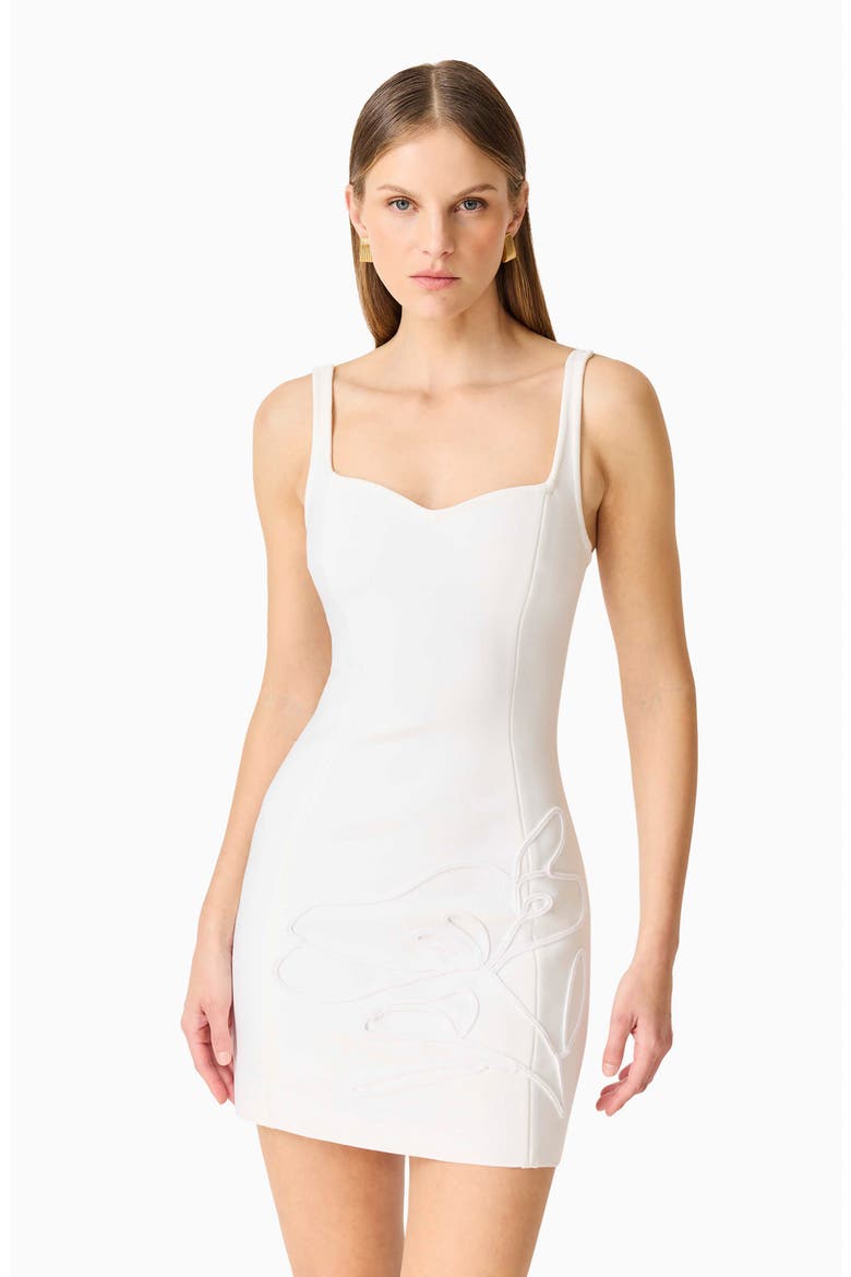 Opline Floral Minidress, Alternate, color, WHITE
