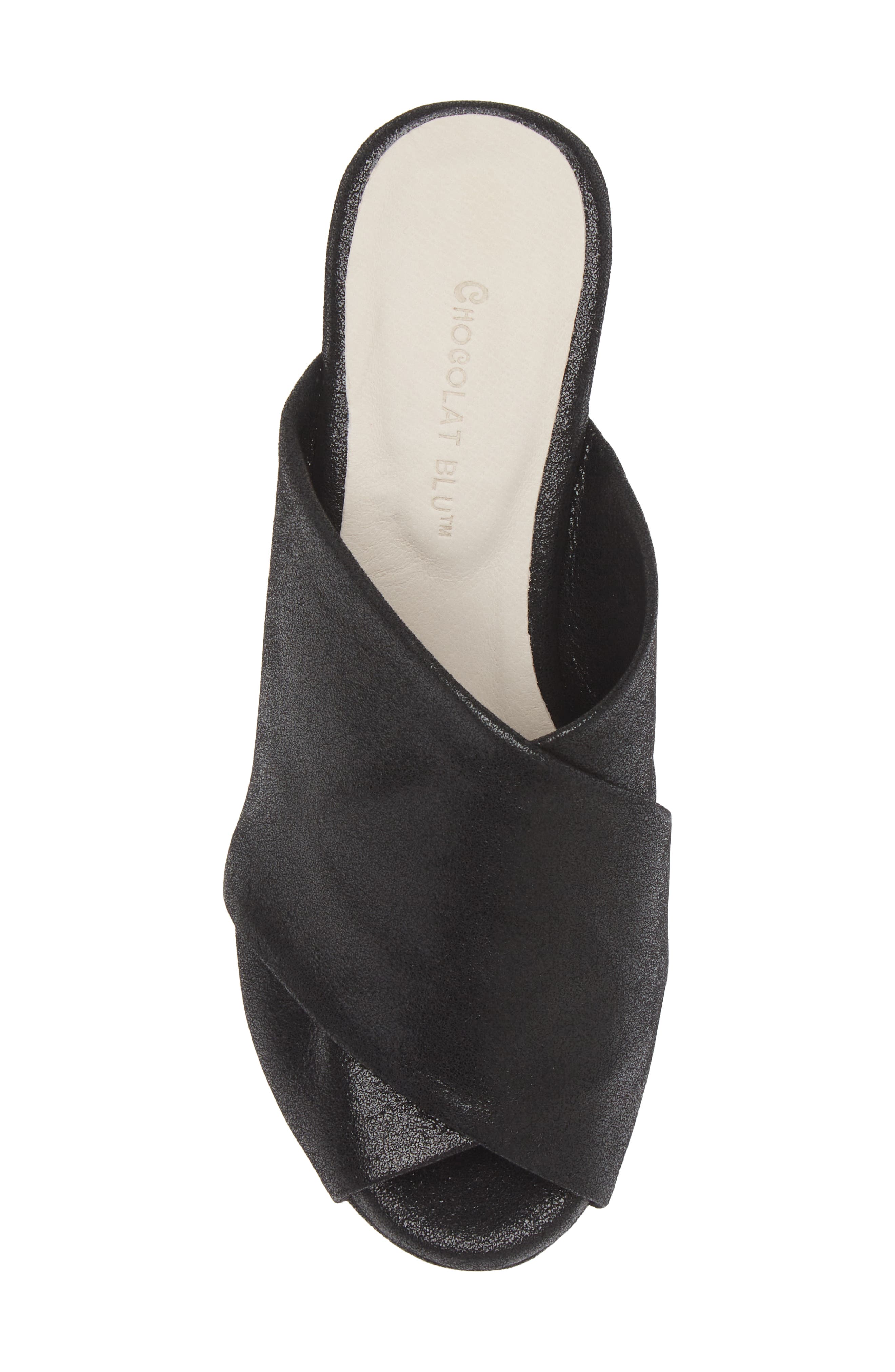 Chocolat Blu Georgette Platform Slide Sandal, Alternate, color, Black Shimmer