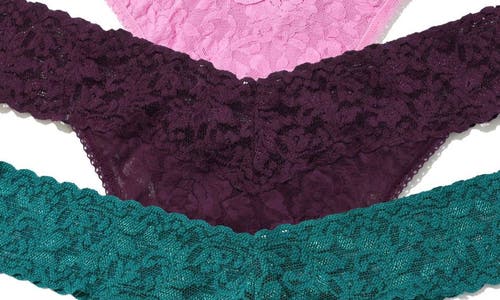 Hanky Panky Holiday Cracker Assorted 3-pack Original Rise Thongs In Multi