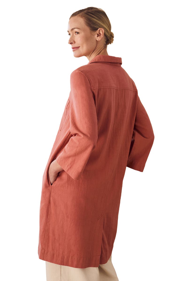 Celtic & Co. Placket Detail Knee Length Dress, Alternate, color, Redwood