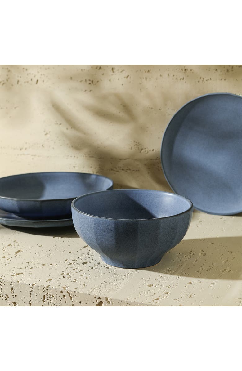 Stone Lain Rio Stoneware 4-Piece Bowl Set, Alternate, color, Blue