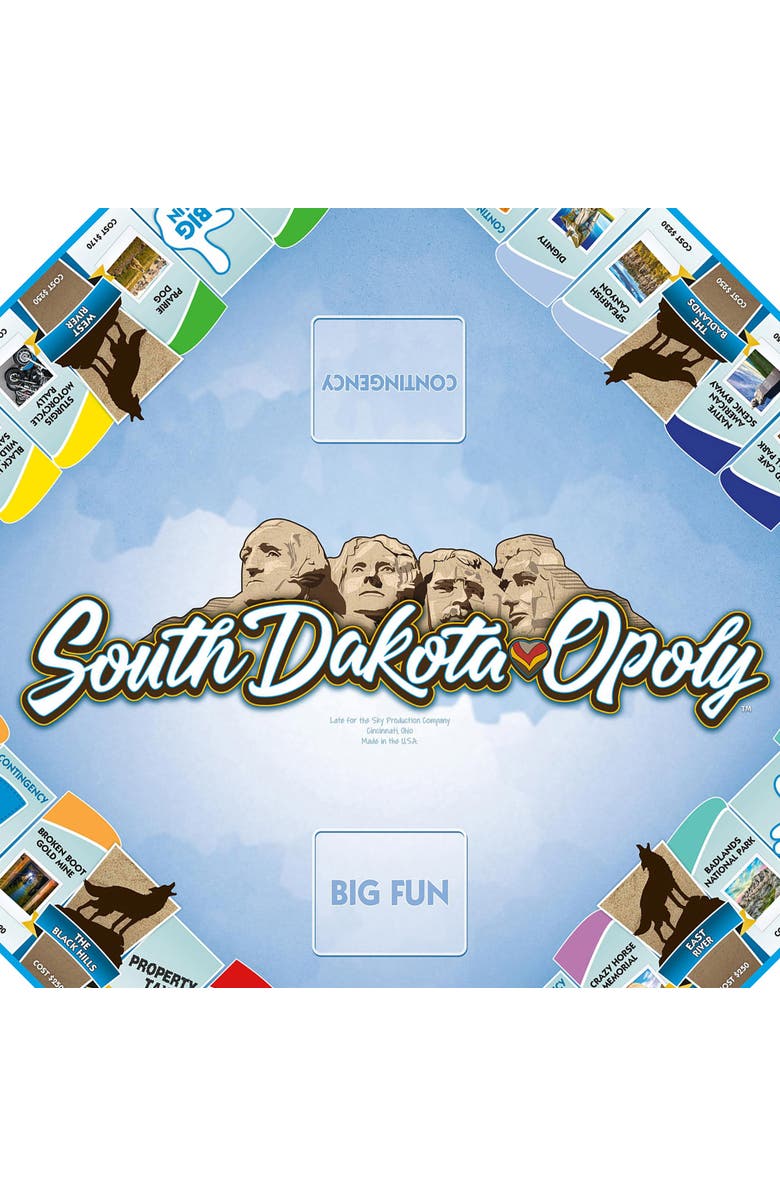 Late for the Sky South Dakotaopoly Monopoly Board Game, Alternate, color, Multicolored